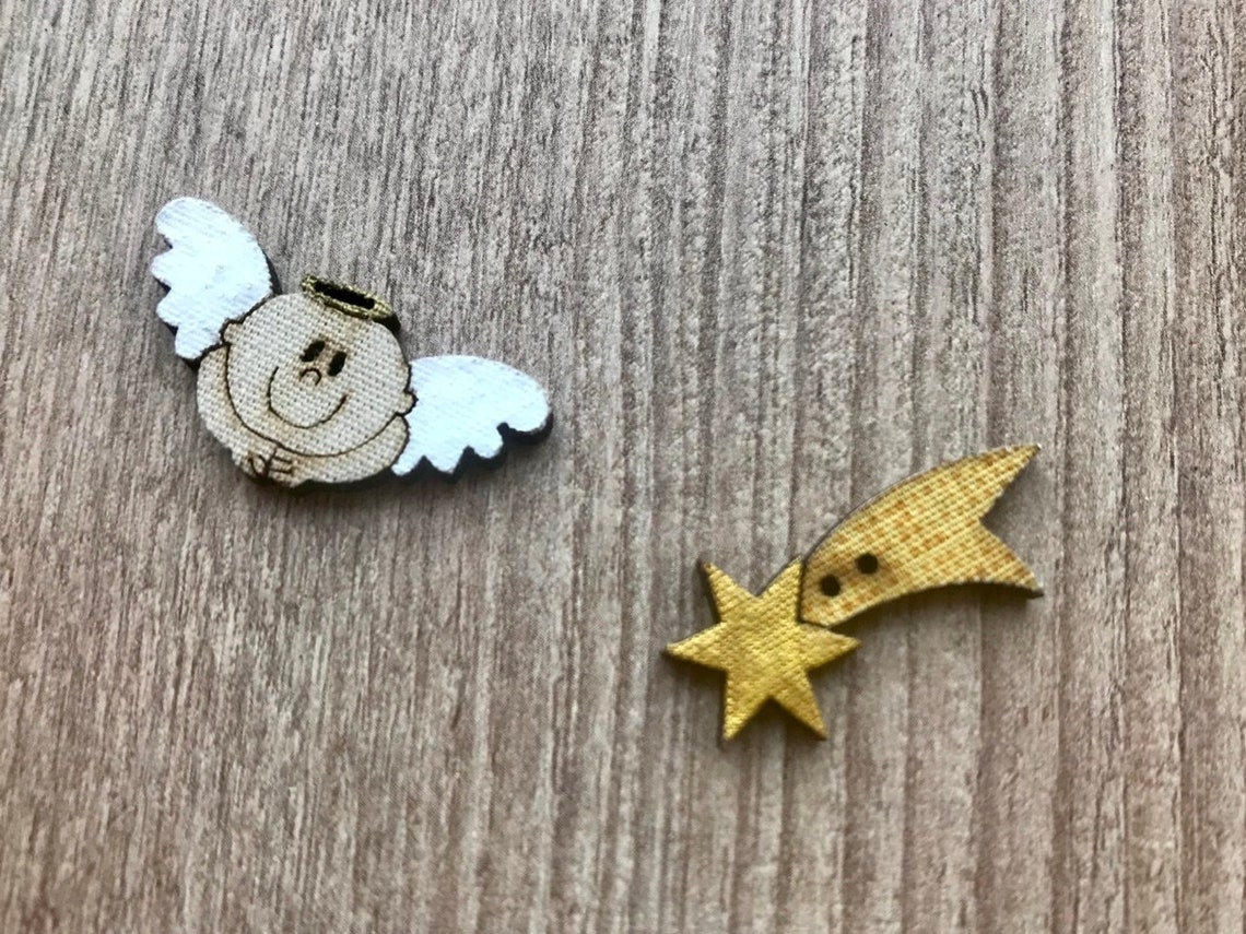 Large Nativity Buttons Christmas Crafts Mary Joseph Baby Etsy