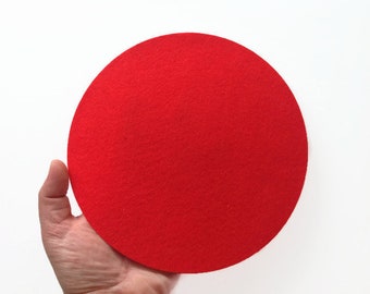 Large Felt Circles up to 7 1/2", Felt Die Cuts, Circles for Sewing, Banners and Craft Projects, Different Sizes and Colours Available