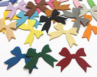 Bow Die Cuts, Colorful Quality Cardstock Paper Bows for Cardmaking, Scrapbooking & Table  Decorations