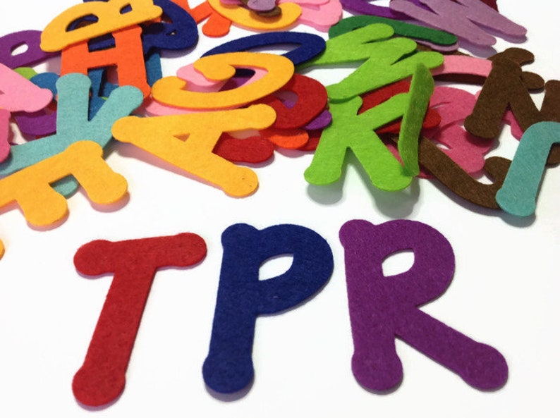 Felt Letters 2 Alphabets 52 Pieces Die Cut Capital Letters Etsy