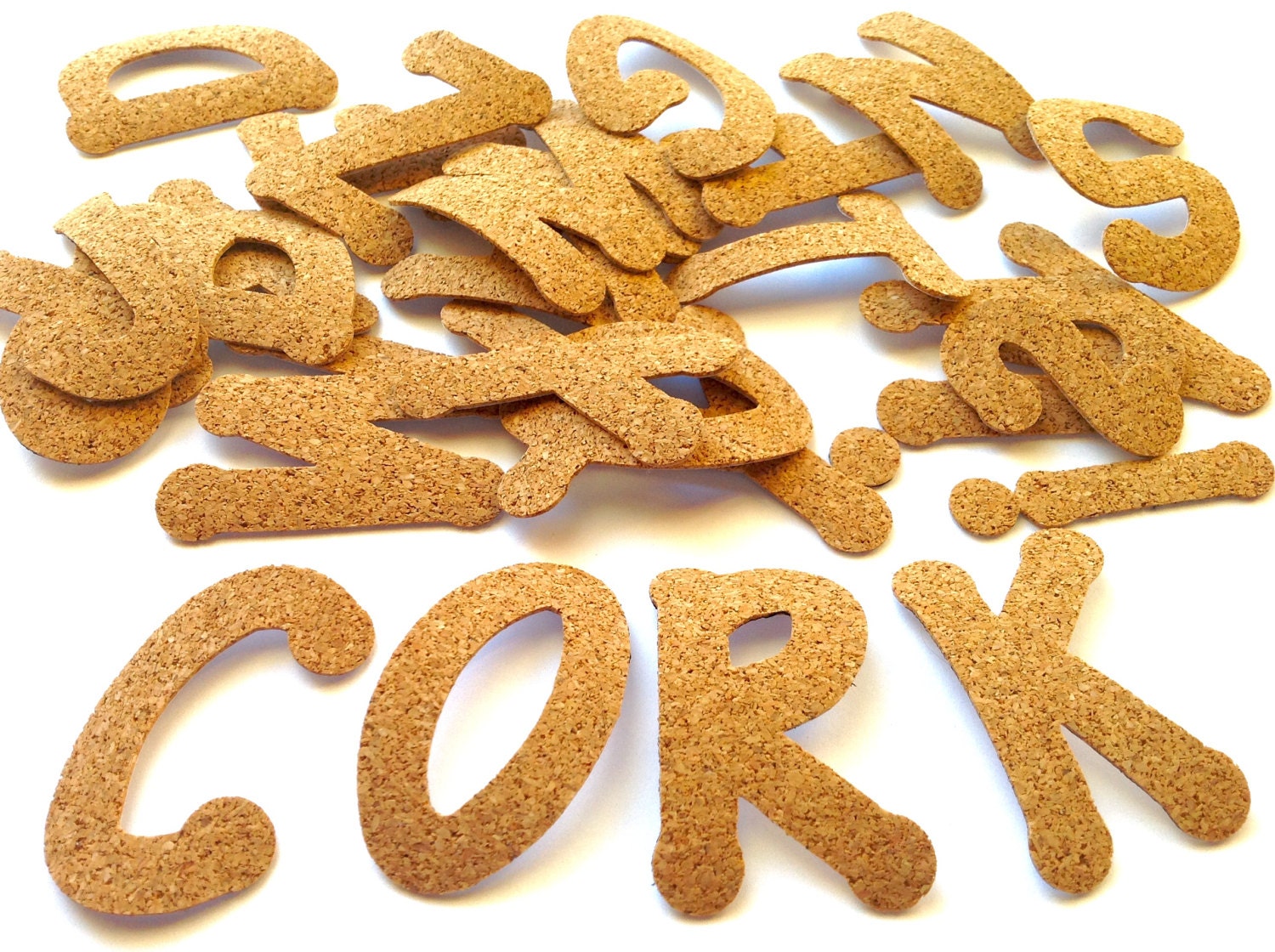 Alphabet Letter Sets Selfadhesive Cork Die Cuts Capital Etsy
