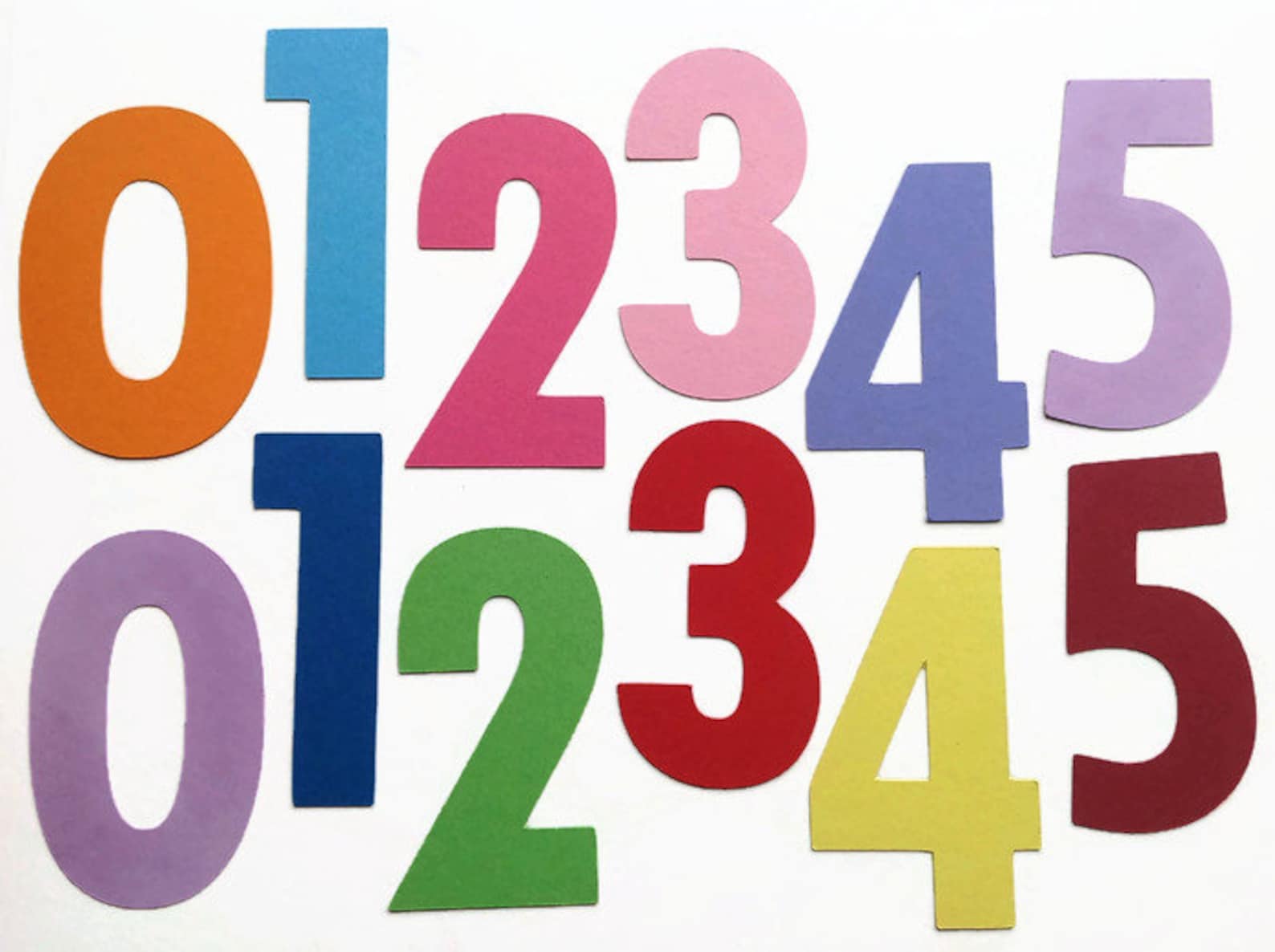 4 Inch Die Cut Numbers 0 to 9 Cardstock Paper Banner Size Etsy