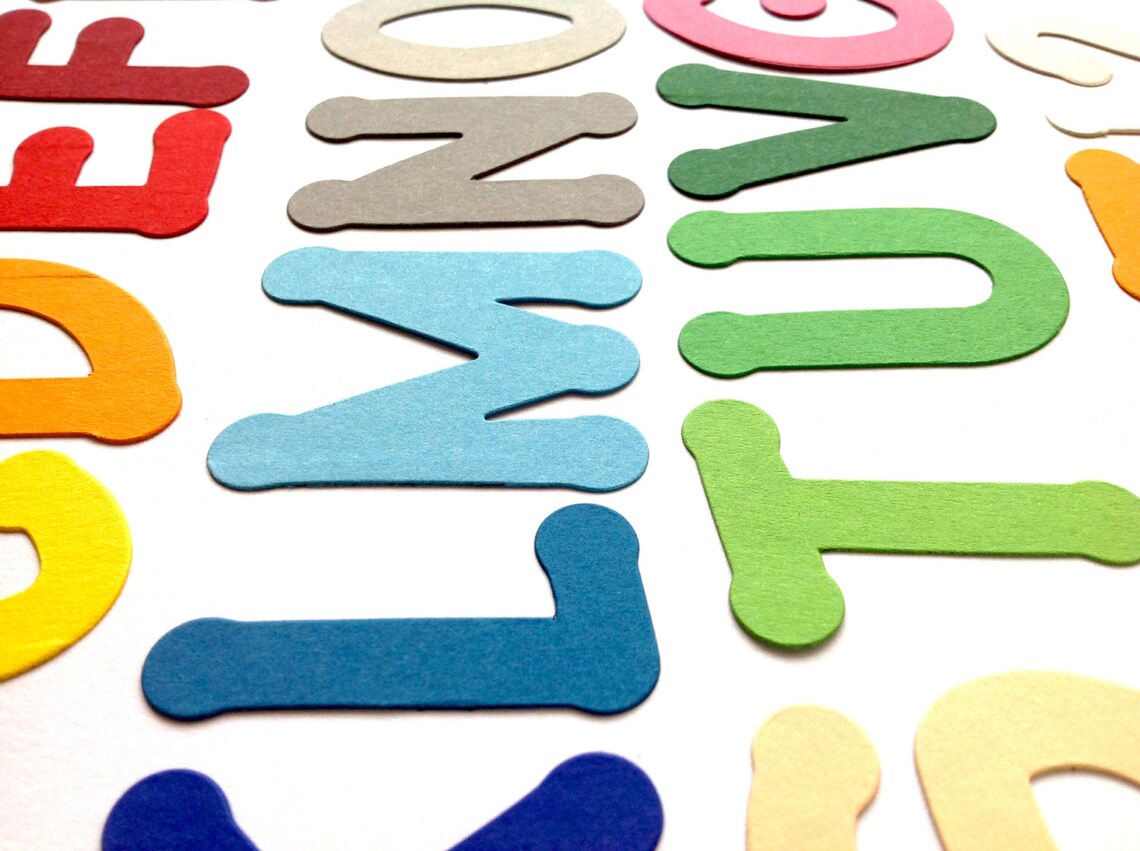 Die Cut Uppercase Letters 2 Alphabets in Cardstock Paper 52 Etsy UK