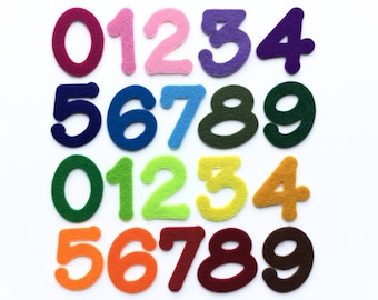 Iron On Numbers, 2 Inch Felt Numbers, Choose Quantity and Colors, No Sew Uppercase Alphabet Letters