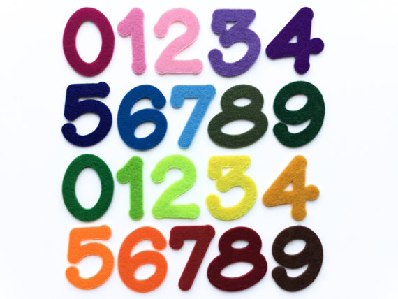 Iron on Numbers, 2 Inch Felt Numbers, Choose Quantity and Colors, No Sew  Uppercase Alphabet Letters 