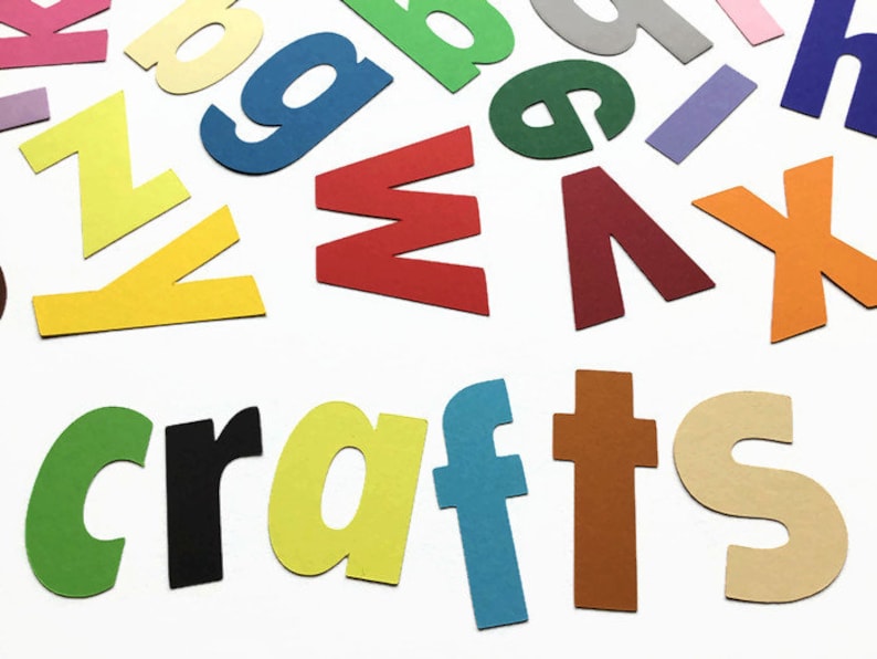 4 Inch Die Cut Letters Cardstock Paper Lowercase Alphabet 26 Etsy