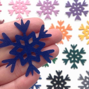 Fiocchi di neve fustellati, fiocchi di neve in feltro, decorazioni natalizie, forme fustellate natalizie e natalizie