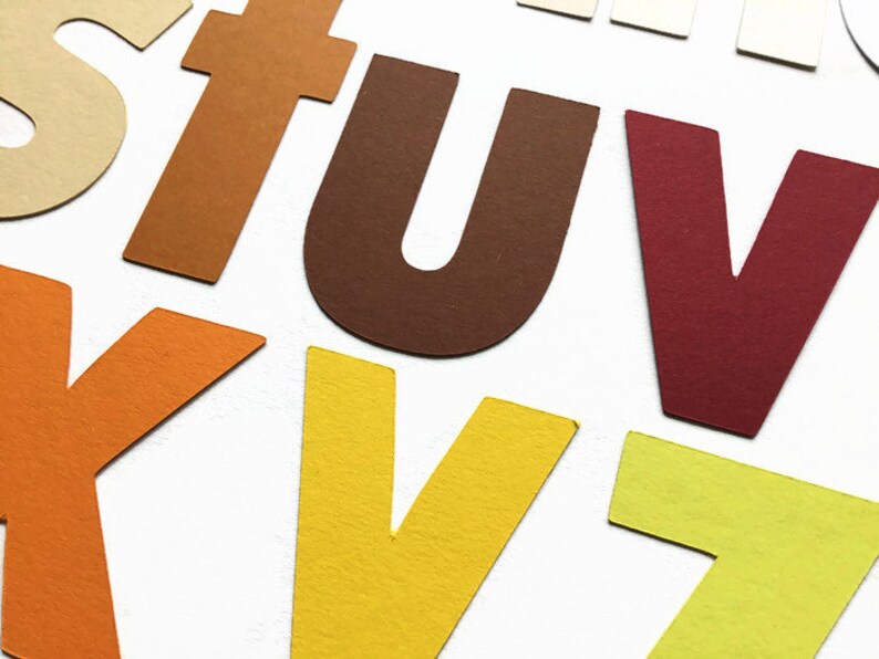4 Inch Die Cut Letters Cardstock Paper Lowercase Alphabet 26 Etsy