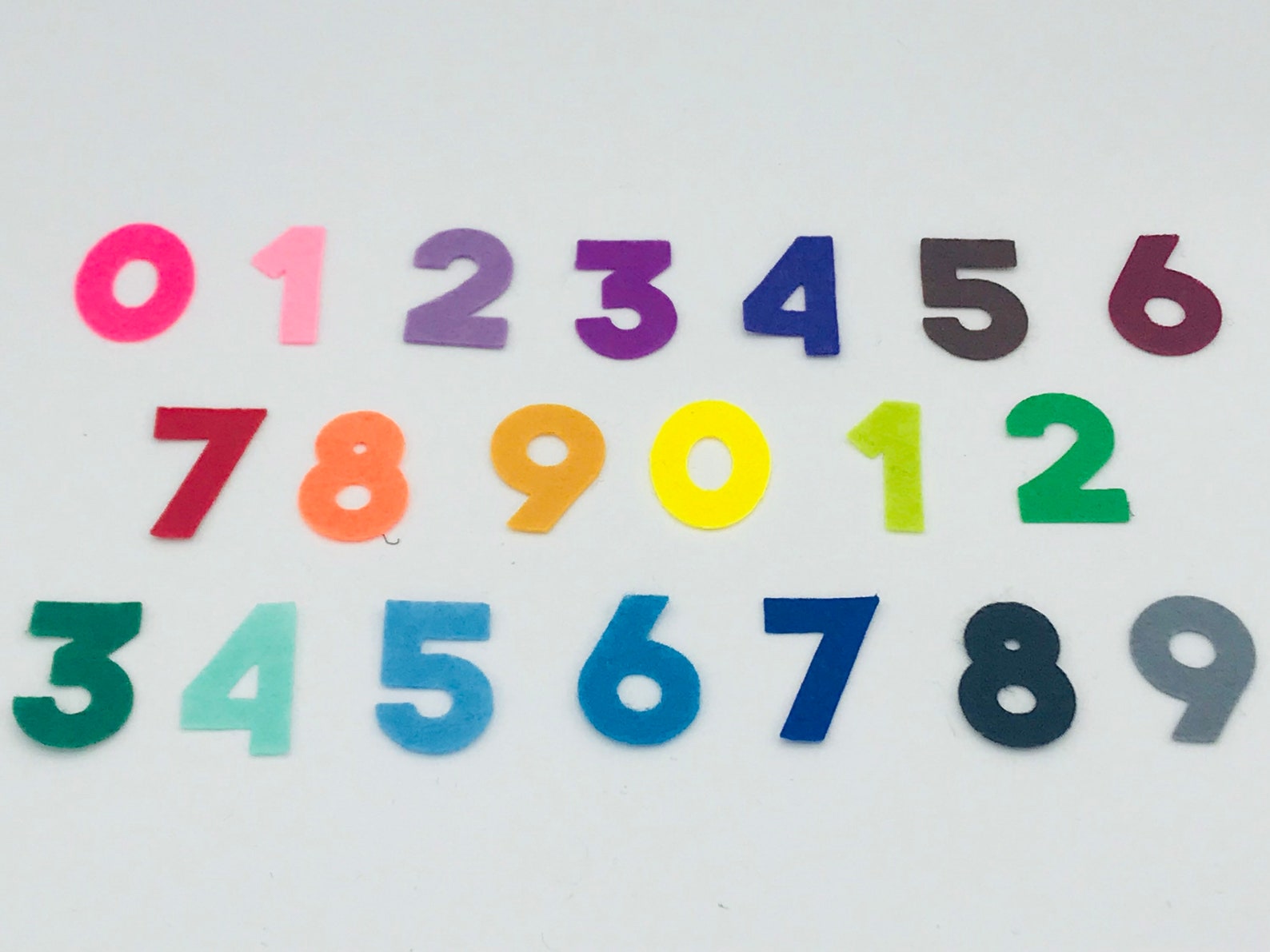 Felt Die Cut Numbers 1 1/4 Inch Number Cut Outs for Crafting Etsy UK