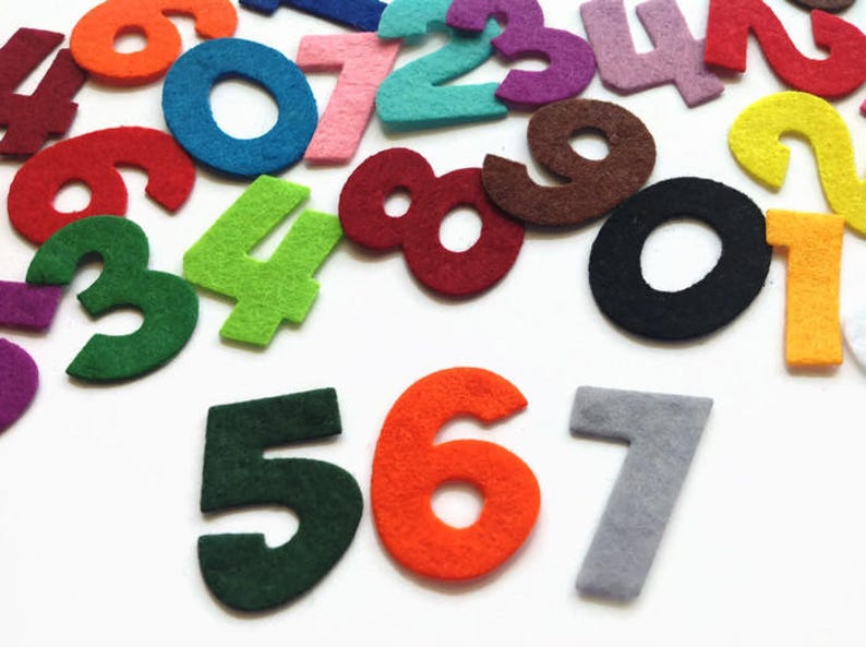 Felt Numbers Die Cut Felt Cut Outs for Crafting & Sewing Etsy