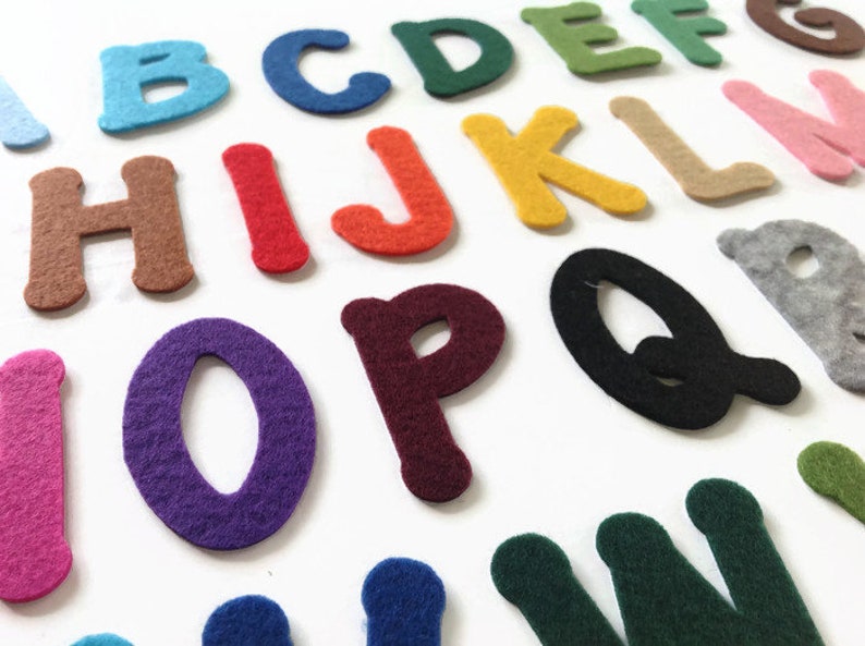 Adhesive Backed Felt Letters Peel and Stick Die Cut Alphabet Etsy