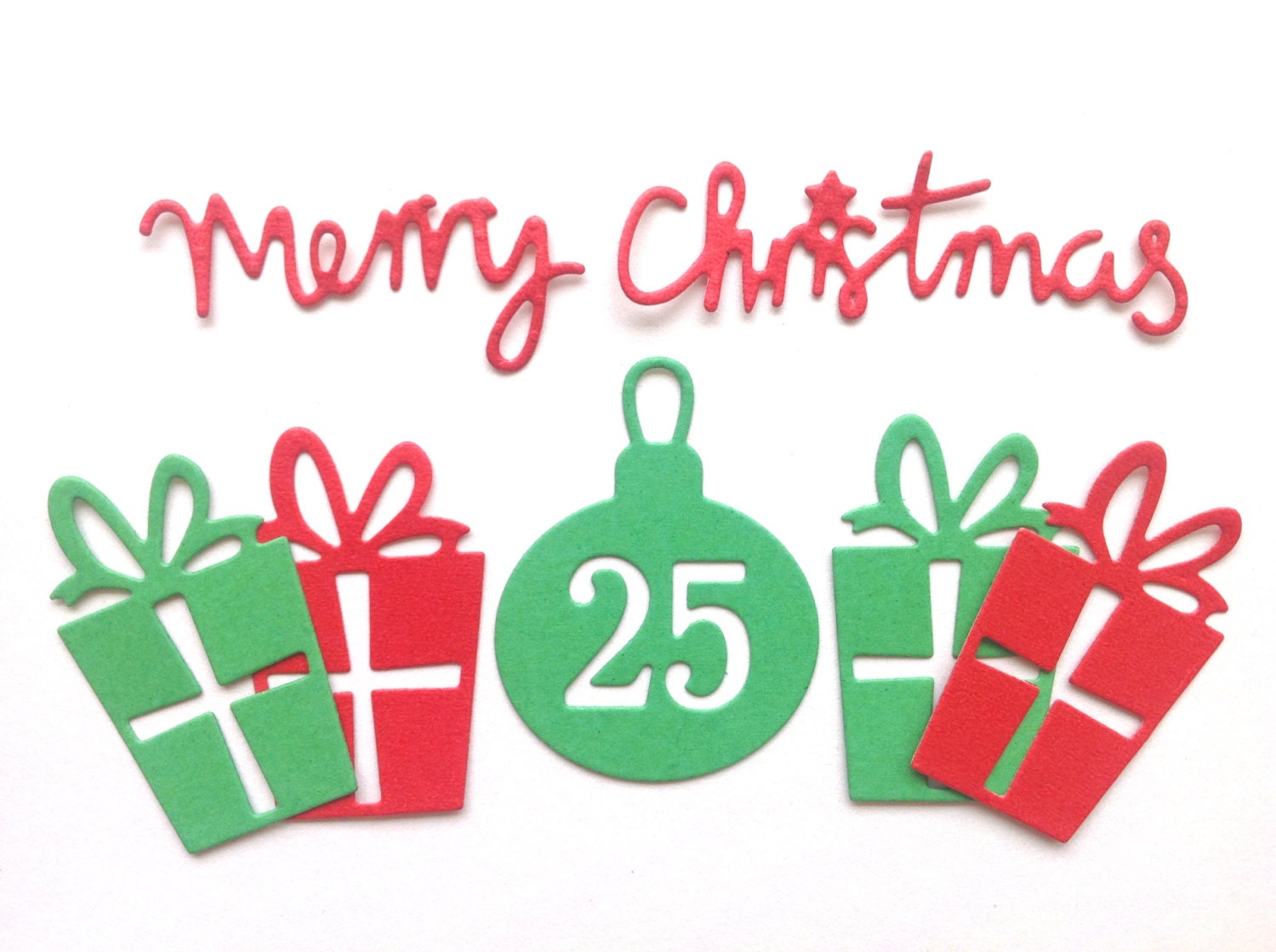 Gift Die Cut Christmas Decorations Birthday Holiday and Etsy