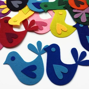 Bird Die Cut, Beautiful Felt Bird Applique for Sewing & Craft Projects, Entièrement Assemblé