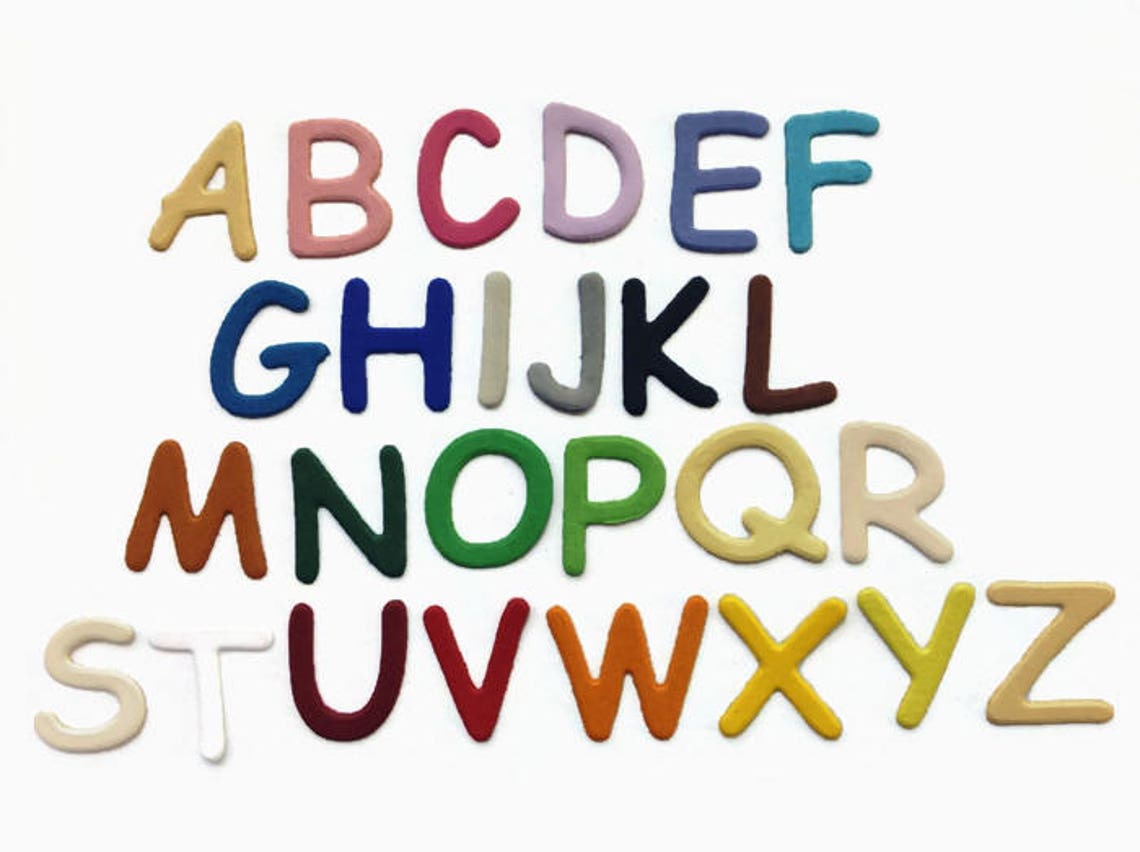 Cute Cardstock Paper Letters Uppercase Die Cut Alphabet Set Etsy
