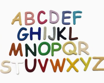 Cute Cardstock Paper Letters, Uppercase Die Cut Alphabet Set (52 pieces)