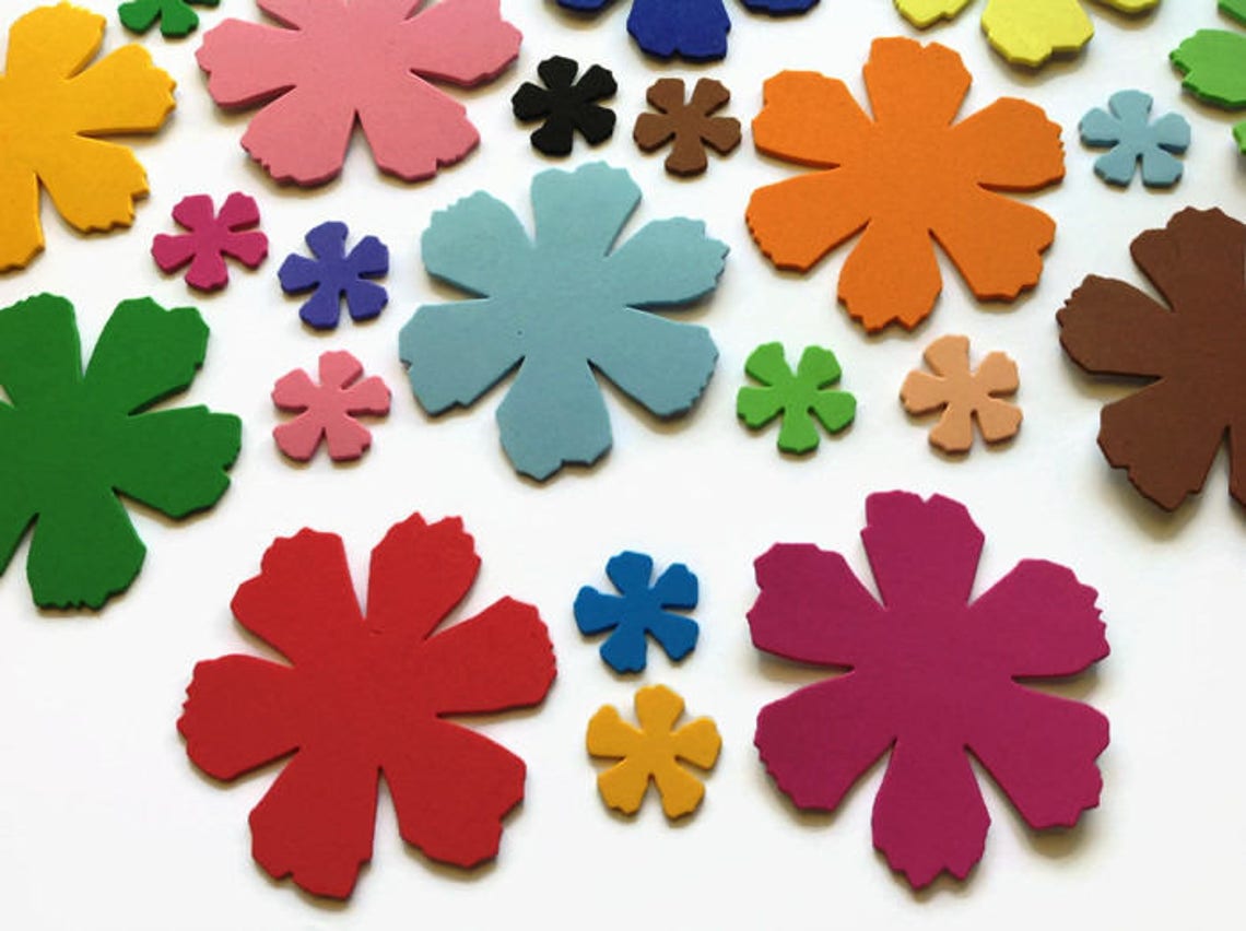 Selfadhesive Flower Die Cut Fun Foam Shapes EVA Foam Etsy