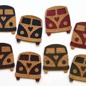 Campervan Die Cut, completamente assemblato tessuto Cork Campeggio Auto Applique per cucito e lavori di bricolage, Travel Trailer amante