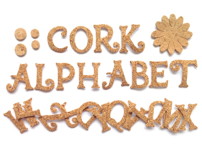 Sticker Alphabet Cork Die Cut Letters Sticker Letters for Etsy
