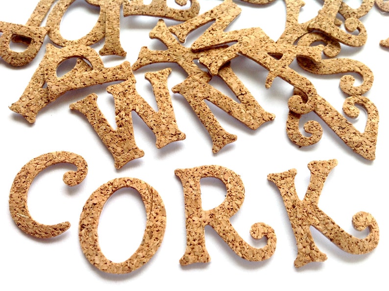 Sticker Alphabet Cork Die Cut Letters Sticker Letters for Etsy