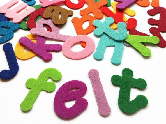 2 Inch Iron on Felt Letters, Choose Quantity and Colors, No Sew Lowercase  Alphabet Letters 