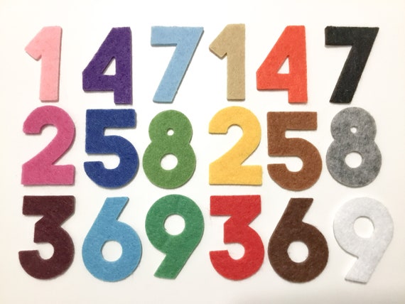 Números de fieltro con reverso adhesivo, números troquelados de despegar y  pegar, juego de números adhesivos de 1 1/4 pulgadas de 0 a 9 para números  de mesa, juguetes de fieltro y pancartas -  México