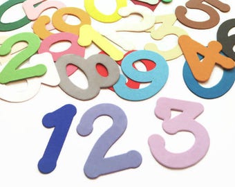 Die Cut Numbers, High Quality Cardstock Paper Shapes for Cardmaking, Scrapbooking & Paper Decorations, Pack of 30 (0-9 Numbers)
