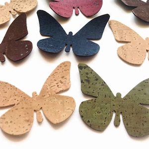 Tissu liège papillon découpé, applique papillon pour travaux manuels et projets de couture