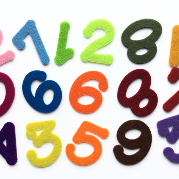 Felt Numbers - Etsy