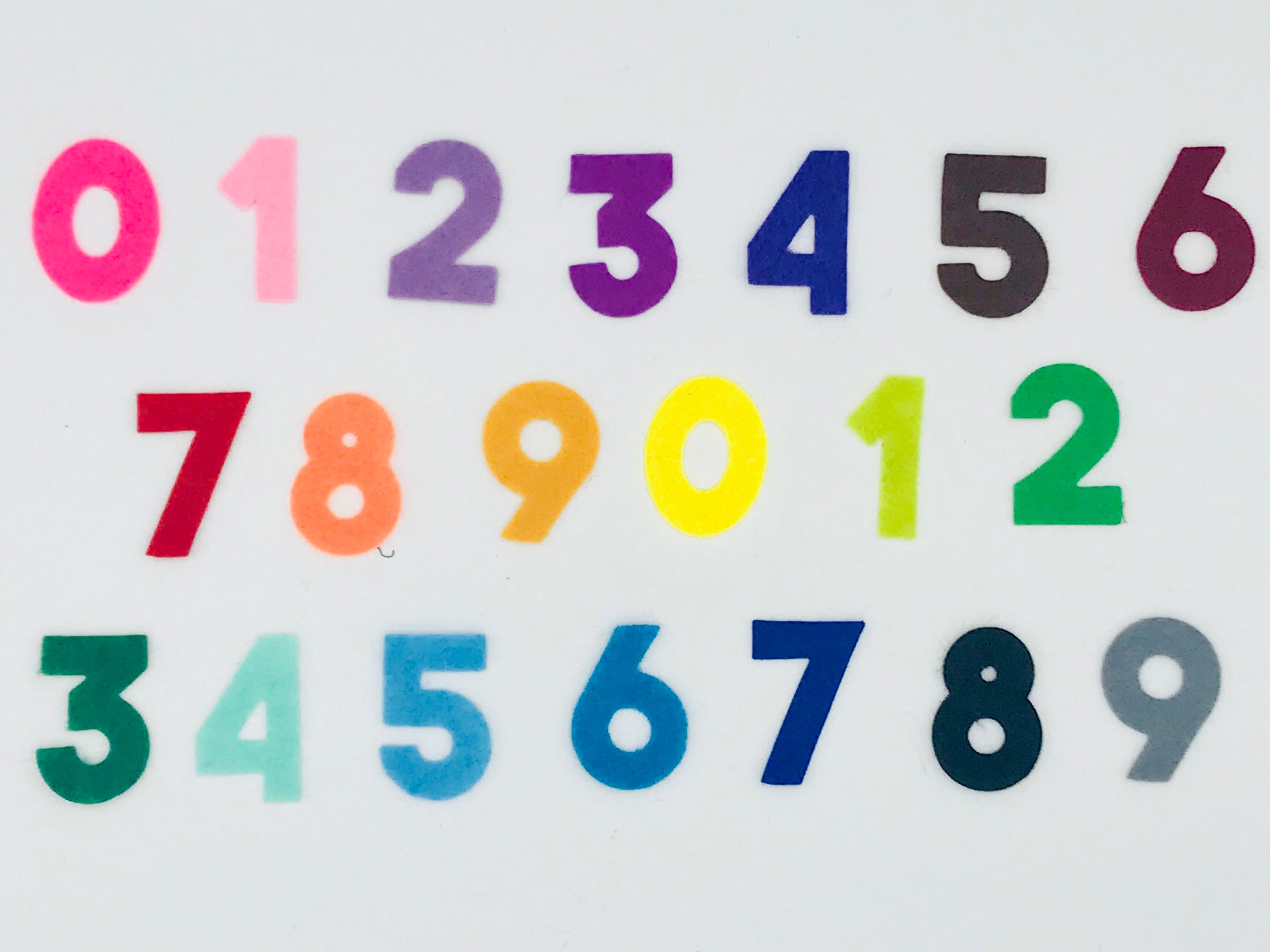 フェルトダイカット数字、クラフト、裁縫、学習用の1 1/4インチ