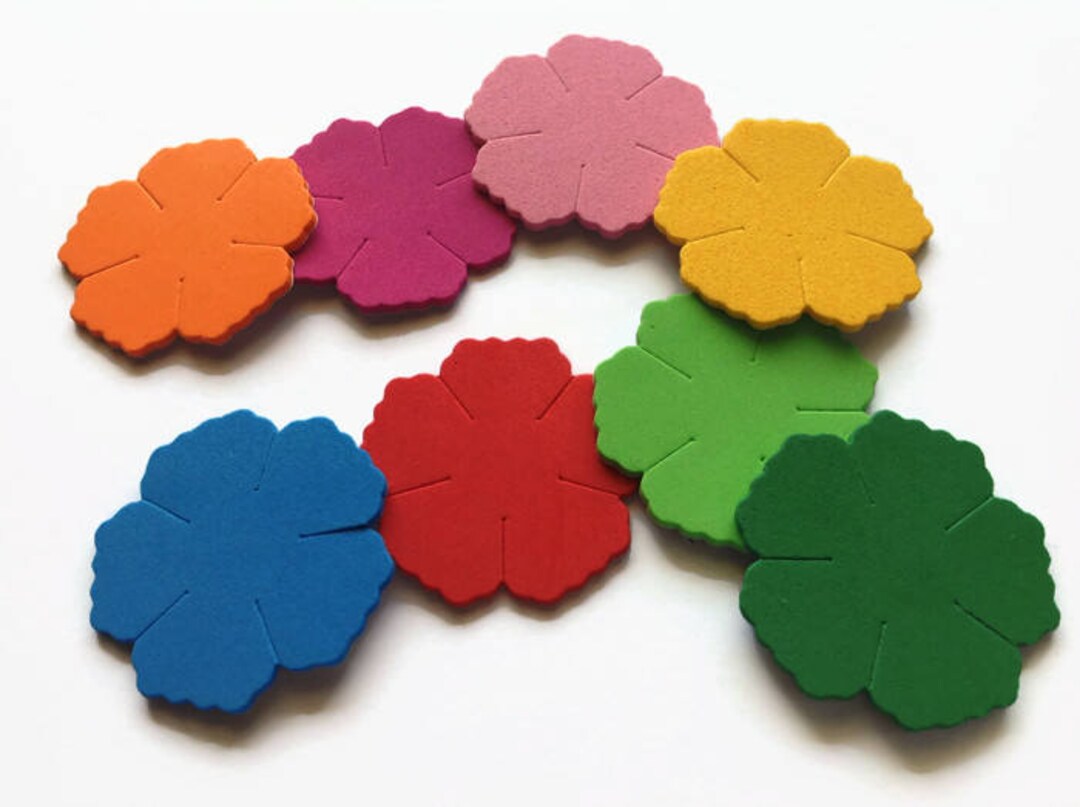 Fun Foam Flowers, Selfadhesive Flower Die Cut, EVA Foam Flower Die Cut