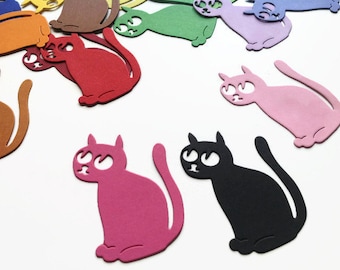 Cat Die Cut, High Quality Cardstock Paper Animal Die Cuts, Cute Cat for Cardmaking, Scrapbooking & Craft Projects