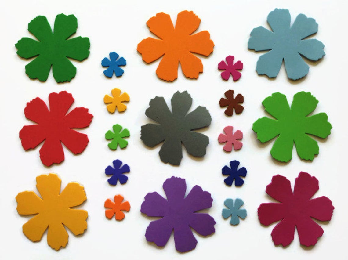 Selfadhesive Flower Die Cut Fun Foam Shapes EVA Foam Etsy