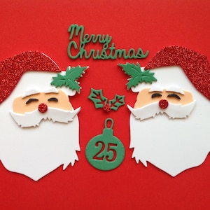 Santa Claus Die Cut, Embellissements du Père Noël, Scrapbooking de Noël et cartes