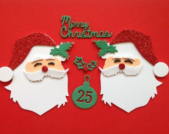Santa Claus Die Cut, Father Christmas Embellishments,  Christmas Scrapbooking and Cards