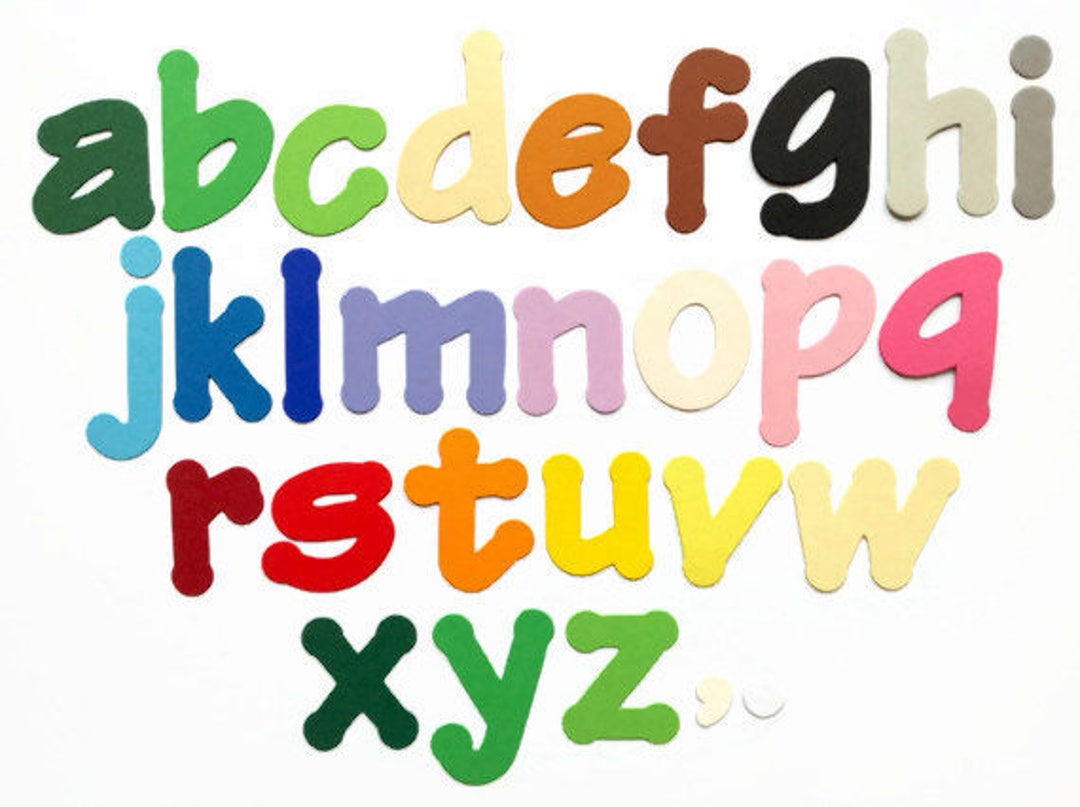 Cardstock Paper Letters, Colorful Die Cuts 2 Full Alphabets, Lowercase