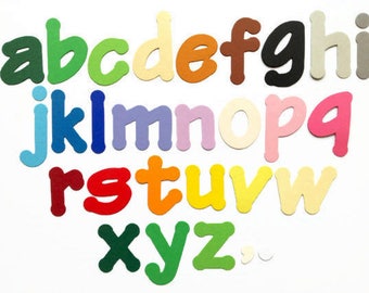 Cardstock Paper Letters, Colorful Die Cuts - 2 Full Alphabets, Lowercase 2 Inches Tall (52 pieces) For Banners, Cardmaking & Kids Activities