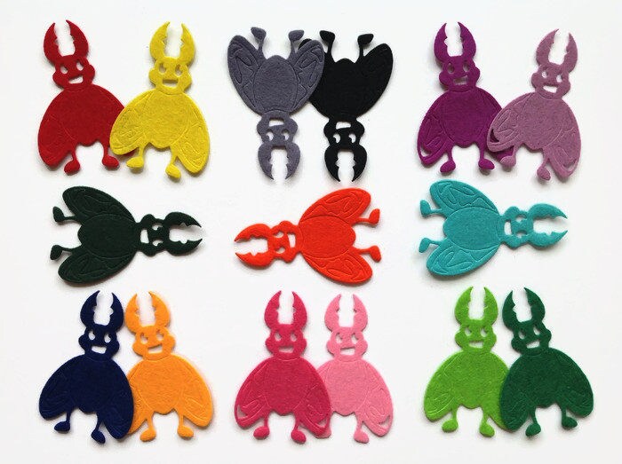 Scarab Beetle Die Cut Felt Insect Applique Shape for Sewing Etsy