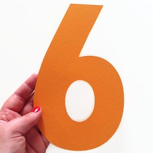 Papieren nummers, grote papieren nummers, 8 inch gestanst kartonnen papiernummers voor wanddecoratie, klasactiviteiten, bruiloftsnummers