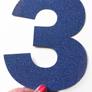 Numeri glitterati da 7 pollici, grandi numeri fustellati in cartoncino glitterato, decorazioni per matrimoni e pareti, striscioni e decorazioni per feste