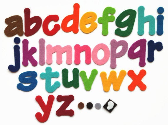 Felt Alphabet Letters, 2 Inch Lowercase Letters Choose Your Colors Felt Cut  Outs, Sewing Applique, Craft Supplies 