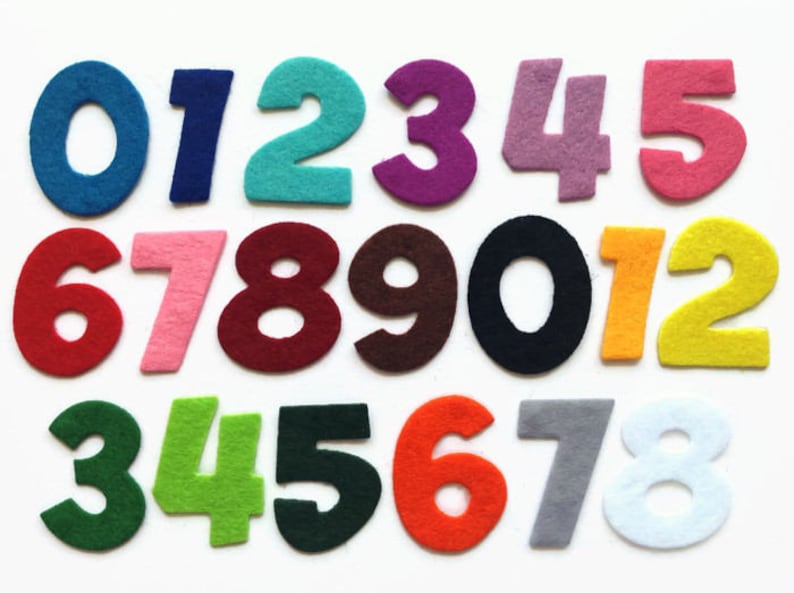 Felt Numbers Die Cut Felt Cut Outs for Crafting & Sewing Etsy