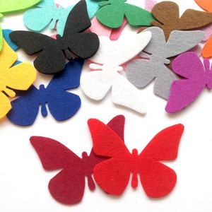 Felt Butterflies Cut Outs, Butterfly Applique for Sewing and Craft Projects Choose Your Colors and Quantities image 3