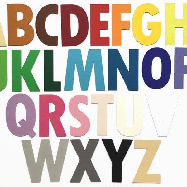 4 Inch Die Cut Letters, Cardstock Paper Full Uppercase Alphabet, Chose Your Letters for Banners, Classroom Decorations & Children Activities