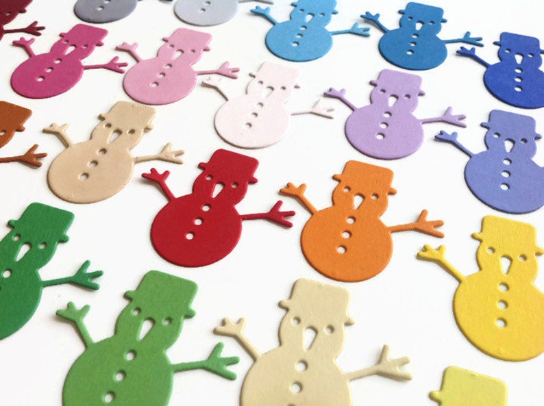 Snowman Die Cut Christmas Decorations Holiday and Christmas Etsy