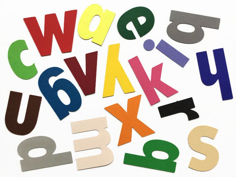 4 Inch Die Cut Letters Cardstock Paper Lowercase Alphabet 26 Etsy