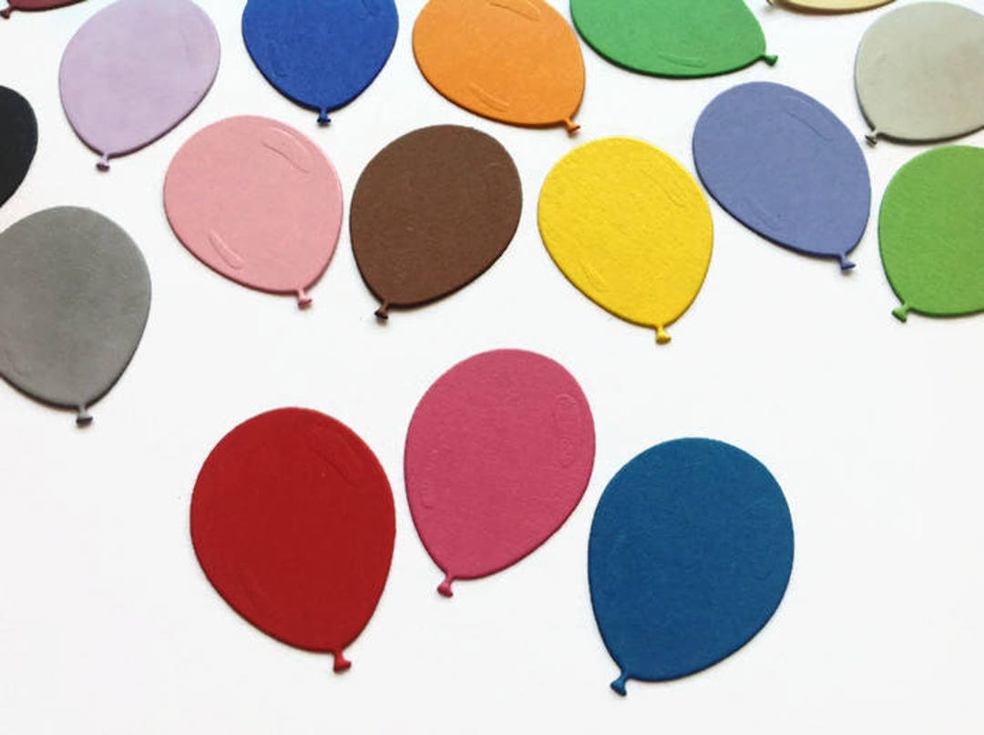 Balloon Die Cuts in High Quality Cardstock Paper, Colourful Balloons for Cardmaking