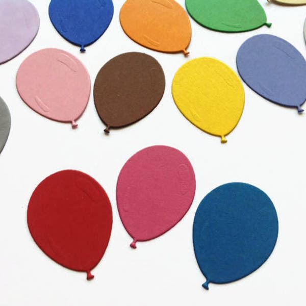 Balloon Die Cuts in High Quality Cardstock Paper, Colourful Balloons for Cardmaking, Scrapbooking and Table  Decorations