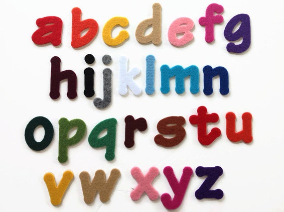 Peel and Stick Alphabet, Adhesive Backed Felt 2 Inch Letters, Sticky A to Z  Lowercase Die Cut Letter for Crafting & Learning,stick on Letter 