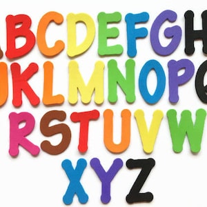 Letras de espuma adhesivas - 2 pulgadas, letras del alfabeto troqueladas de espuma divertida autoadhesivas para niños, manualidades y proyectos escolares