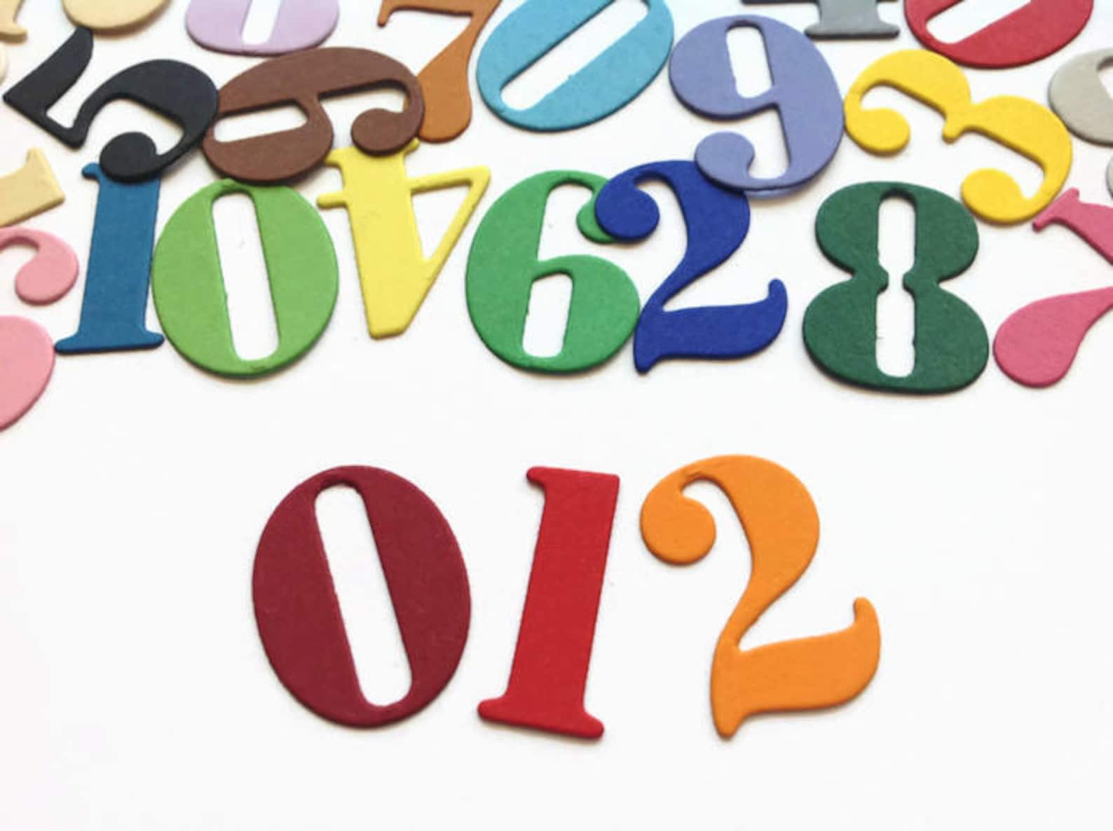 Die Cut Numbers Cardstock Paper Die Cuts for Crafting & Etsy UK